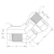 World Wide Fittings Male JIC to Female JIC Swivel 45 Deg. Elbow F5356X12X12 - alternate 2